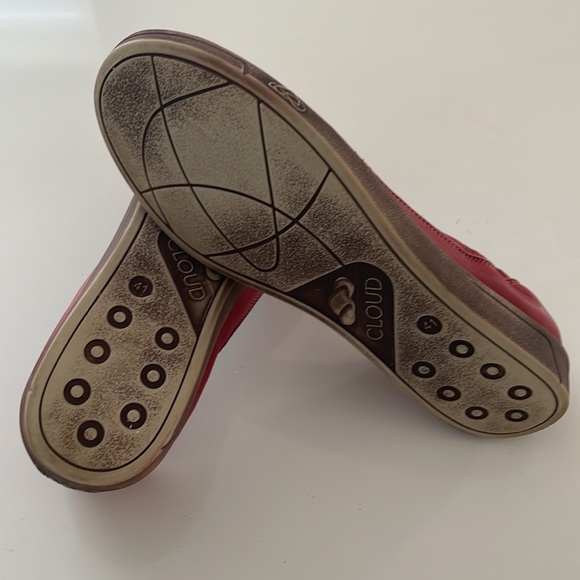 Cloud Acacia Red Leather Ballet Slip-on Shoes - Picture 10 of 11